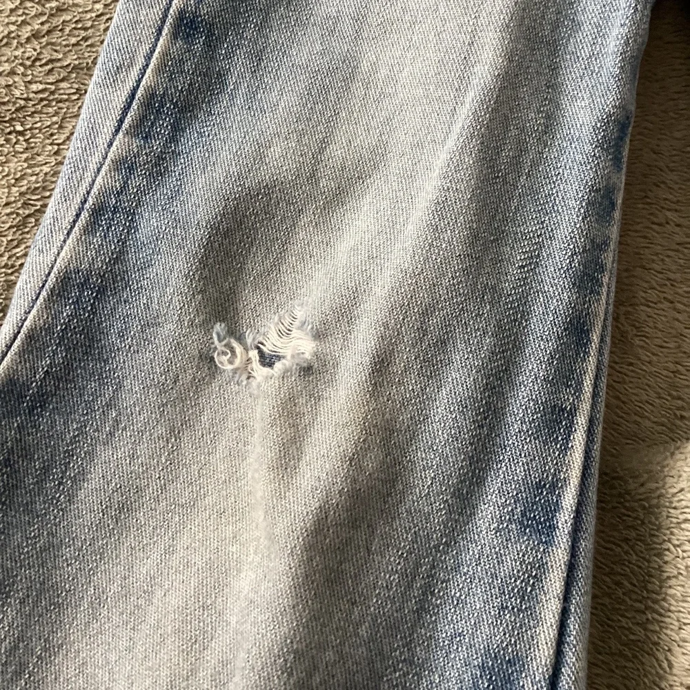GAP Girl Distressed Flare Jeans Size 6 Slim Flower Adjustable